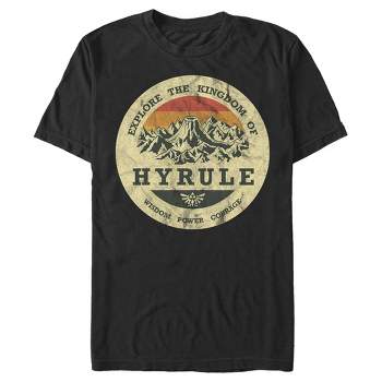 Men's Nintendo Legend of Zelda Explore Hyrule  T-Shirt - Black - 5X Large