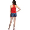 Wonder Woman Logo Womens Mesh Tank & Shorts Pajama Set Red - 4 of 4