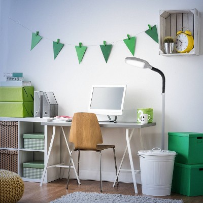 Adjustable Energy Star 53" Titanium Silver LED Task Floor Lamp for Kids