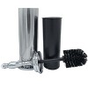 Home Mart Goods Chrome Toilet Brush Set with Holder - 17" Tall - 3 of 3