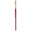Princeton Velvetouch Filbert Brush, Synthetic Bristles, Short Handle Mixed Media Paintbrush, Scarlet, Size 8, Pack of 3 - 2 of 4