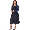 Agnes Orinda Women's Plus Size Mesh Crop Long Sleeve Open Front Cardigans - 3 of 4