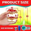 Plastic Dessert Cup with lids+Spoon,Pack of 200 Colour:Clear - 2 of 4