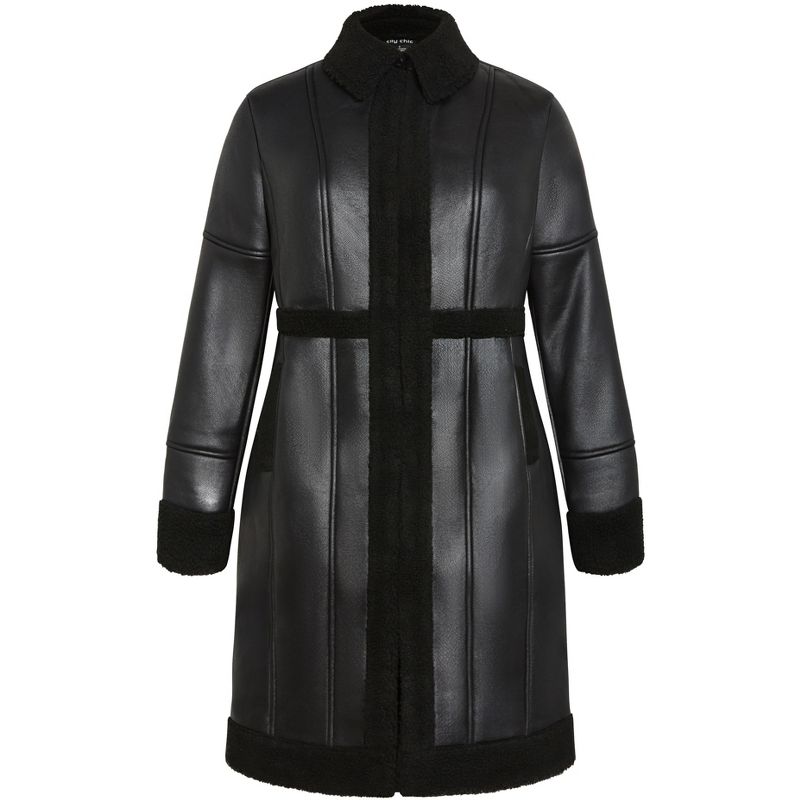Women's Plus Size Hayden Coat - black | CITY CHIC, 4 of 7