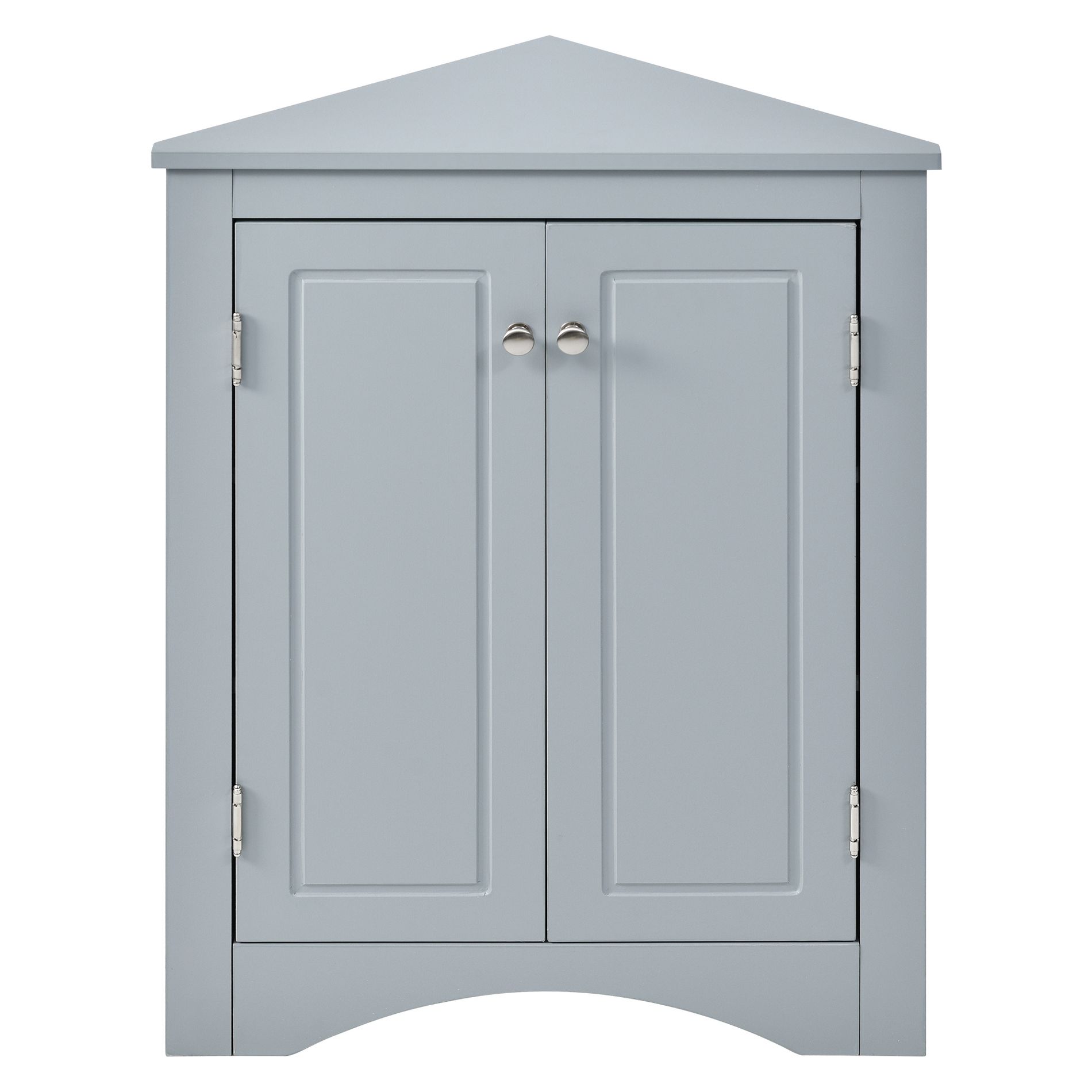 Corner Storage Cabinet with Adjustable Shelves, Freestanding Floor Bathroom Cabinet, Farmhouse Corner Cabinets, Space-Saving Home Furniture, Blue