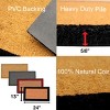 Evideco French Home Goods Sheltered Front Door Mat Coir Coco Fibers Rug 24x13 - 3 of 4