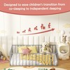 Montessori Bed Metal Floor Platform Frame with Safety Guardrails Fence Easy Assembly for Bedroom - 4 of 4