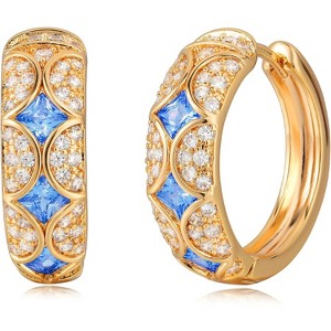 Dremmy Studios CZ Huggie Hoop Earrings | 14K Gold Plated, Chunky & Minimalist Gift - 1 of 4