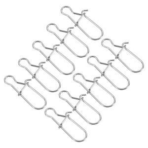 Unique Bargains Stainless Steel Quick Lock Design Fishing Snaps 100 Pcs - 1 of 4