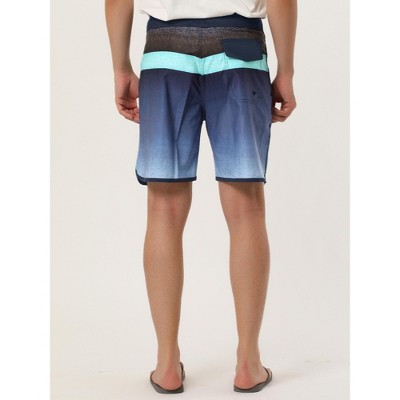 Lars Amadeus Men's Summer Color Block Drawstring Swim Beach Board Shorts 2 Pack Black Navy 30 — фото 5