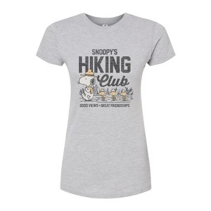 Women's - Peanuts - Snoopys Hiking Club Fitted Graphic T-Shirt - 1 of 3