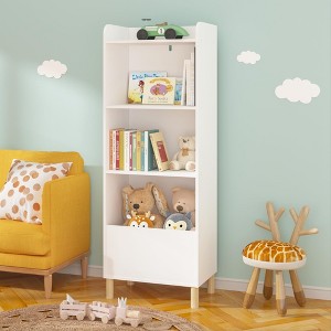 NicBex Bookcases for Living Room Multifunction Display Stand Bookshelf Toy Storage Organizer with Legs for Bedroom - 1 of 4