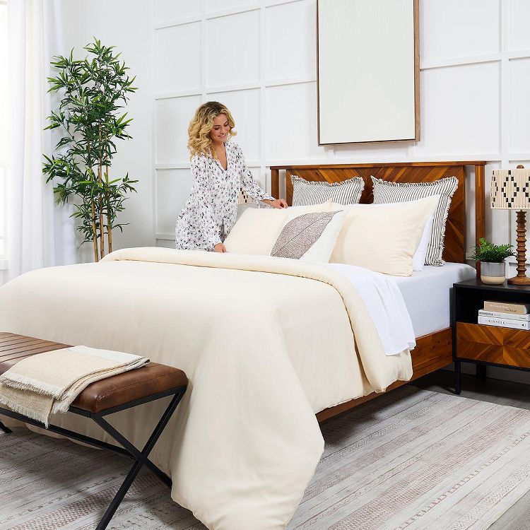 Cosy House Collection Luxury Rayon Derived from Bamboo Duvet Cover Set, 3 of 14