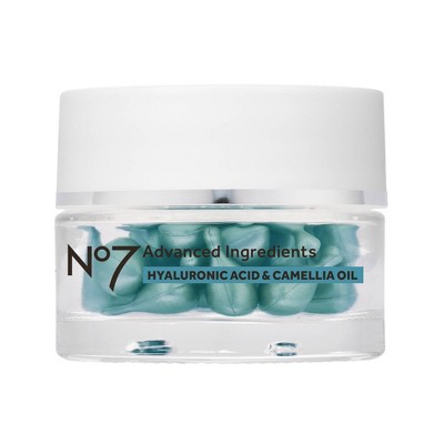 No7 Advanced Ingredients Hyaluronic Acid & Camellia Oil Facial Capsules - 30ct