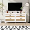 APRILSOUL59" Rattan Dresser with Drawers, 6 Drawer Dresser for Bedroom, Clothes Storage Cabinet for Bedroom - 2 of 4