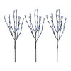 Northlight Pre-Lit Cherry Blossom Artificial Tree Branches - 2.5" - Blue LED LIghts - Set of 3 - 2 of 3