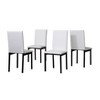 VYNXARIA 5-Piece Metal Dinette Set with Laminated Off-white Faux Marble Top, 4 Black Chairs - 2 of 2