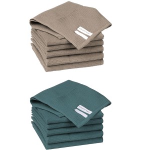 Unique Bargains Solid Color Cotton Waffle Weave Drying Absorbent Kitchen Towels - 1 of 4