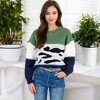 Anna-Kaci Women's Animal Print Color Block Sweater - 4 of 4