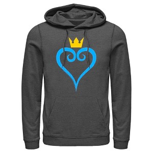 Men's Kingdom Hearts 1 Blue Heart Pull Over Hoodie - 1 of 4