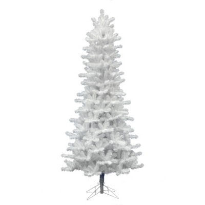 Vickerman Crystal White Pine Slim Artificial Christmas Tree Unlit