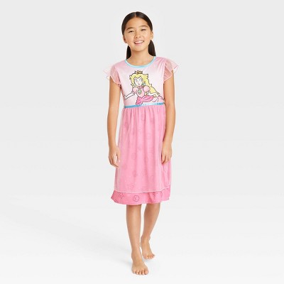 Princess Nightgown for Little Girls Cotton Sleep Dress Short