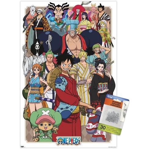 Anime One Piece World Map, Canvas Map, World Map, Canvas Scroll