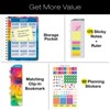 HARDCOVER 2026 Planner, 5.5"x8": 14 Months (Nov 2025-Dec 2026), Daily/Weekly/Monthly,  Bookmark, Pocket Folder w Sticky Notes (Rainbow Petals) - 2 of 4