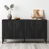59.8" 4-Door Ash Veneer Sideboard Buffet Cabinet with Hidden Handles, Farmhouse Storage Credenza TV Stand for Living Room Dining Hallway - 4 of 4