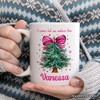 Glitter Christmas Tree Coquette Bow Mug, O Come Let Us Adore Him Holiday Gift (Non-Custom Only)| OrnamentallyYou - 4 of 4