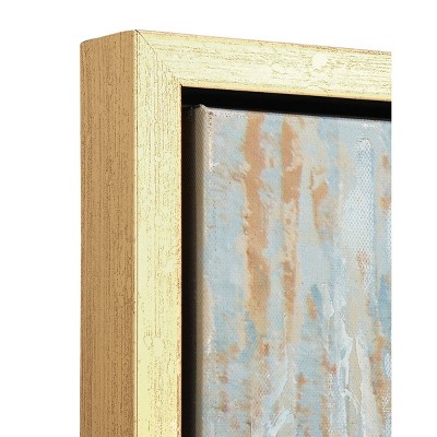 Traditional Wood Abstract Framed Wall Canvas Gold - Olivia & May