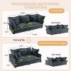 MYINDA 90.55" Modern Comfy Upholstered Sofa Cloud Couch, Deep Seat Couches,Convertible Deep Seat Chaise Longue for Living Room,GRAY - 2 of 4