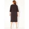 Catherines Women's Plus Size Bell-Sleeve Lace-Up Shift Dress - 3 of 4