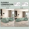 104.32" Yarn Fleece U-Shaped Modular Sectional Sofa, Sleeper with Chaise & Ottoman - 4 of 4