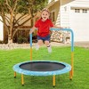 Costway 36'' Kids Trampoline Rebounder W/Full Covered Handrail & Pad Indoor Outdoor Pink/Blue/Light Blue - 4 of 4