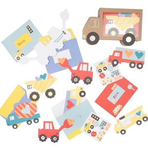 Meri Meri Truck Kids Valentine's Cards & Stickers Set (Pack of 24) - 1 of 4