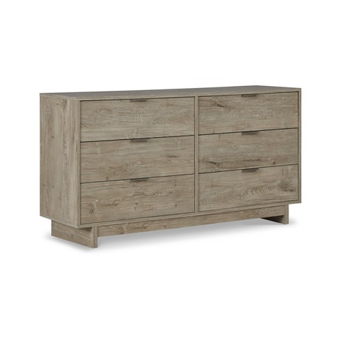 Signature Design by Ashley Contemporary Oliah 6 Drawer Dresser, Natural - image 1 of 4