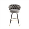 CIPACHO COOLMORE Counter Height Bar Stools Set of 2 for Kitchen Counter Solid Wood Legs with a fixed height of 360 degrees - 3 of 4