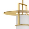Progress Lighting Mystic 1-Light Pendant, Steel, Brushed Bronze, Etched White Glass Shade - 2 of 4