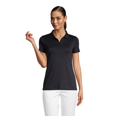 Lands' End Women's Tall Supima Cotton Short Sleeve Polo Shirt - Small ...