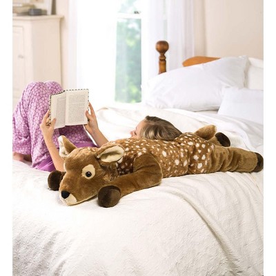 Plow & Hearth Fuzzy Spotted Fawn Body Pillow