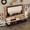 Famapy Mobile Gaming Screen Cabinet,Rolling TV Stand with 4 Drawers,Media Console with 6 Wheels,TV Mount & Storage for Living Room & Game Room - 3 of 4