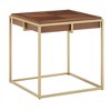 Ervyn Square End Table with Metal Base Natural/Gold Metal - Inspire Q - 3 of 4