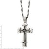 Black Bow Jewelry Stainless Steel & Black Enamel Oversized XXL Cross Necklace, 24 Inch - 3 of 4