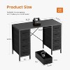 FONTOI 47 Inch Computer Desk Gaming Desk with 8 Drawers Storage Working Table Workstation Home Office Desks Study Desk, Black, 15.75"* 47.2"*29.5" - 3 of 4