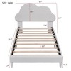 Twin/Full Size Velvet Upholstered Cloud-Shape Bed, Platform Bed with Headboard, 4Q -ModernLuxe - 3 of 4