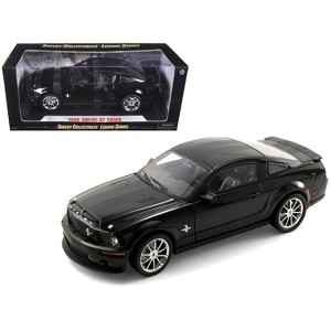 2008 Ford Shelby Mustang GT500KR Black with Black Stripes 1/18 Diecast Model Car by Shelby Collectibles - 1 of 3