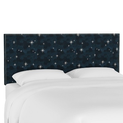 Twin Nail Button Border Headboard Starlit Blue - Skyline Furniture