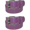 CTM Kids' Leather Two Hole Jean Belt (Pack of 2) - 4 of 4