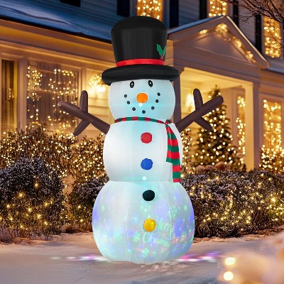 Paaaawaters 6FT Christmas Inflatable Outdoor Decoration, Snowman with Penguin